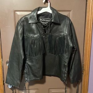 Hyde leather motorcycle jacket